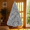 7.5 ft Full Bodied Metallic Silver Tinsel Christmas Tree with Metal Stand